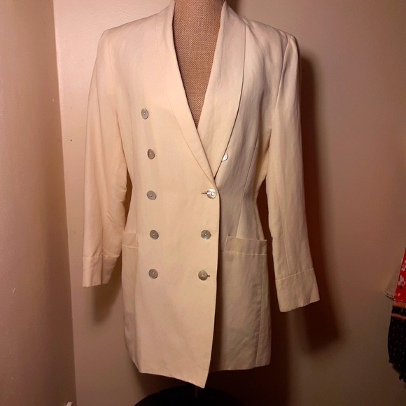 The Limited Jackets & Blazers - NWT! The Limited double breasted long linen blazer